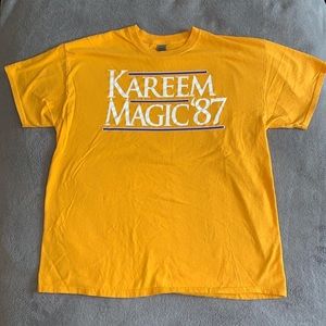 Kareem Abdul-Jabbar & Magic Johnson Los Angeles Lakers t-shirt